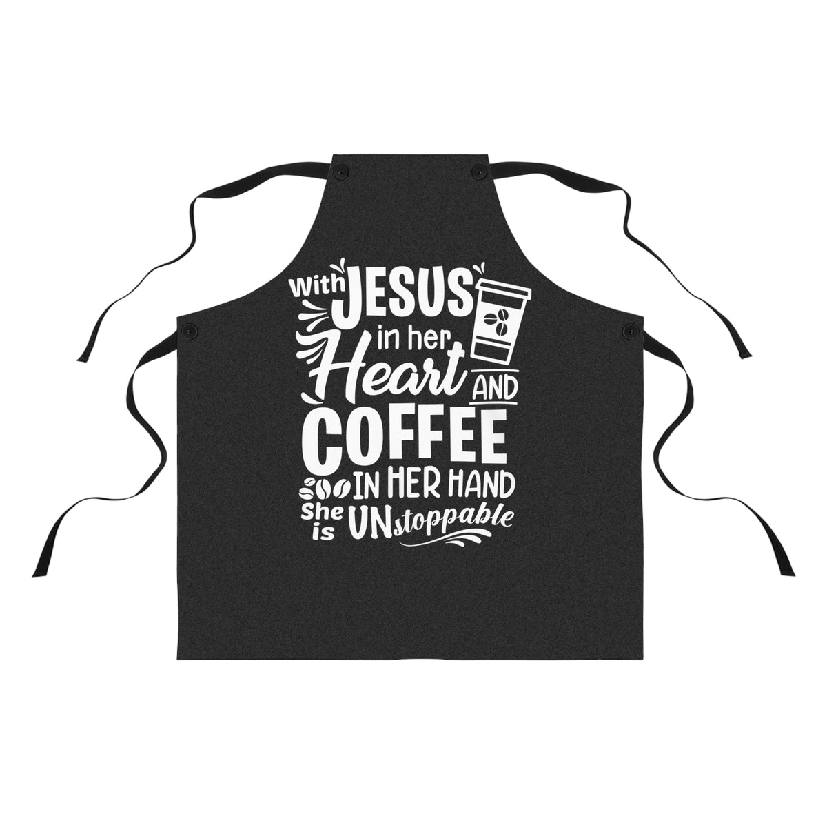 JESUS and Coffee - Apron Black #Coffee