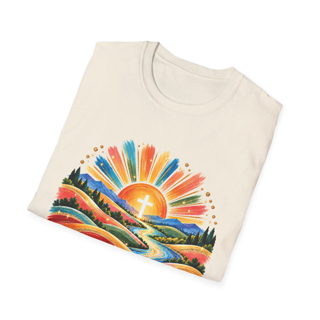 Walking On Sunshine with Lords Glory - with Lori Faith and Hope Christian Sunrise T-Shirt