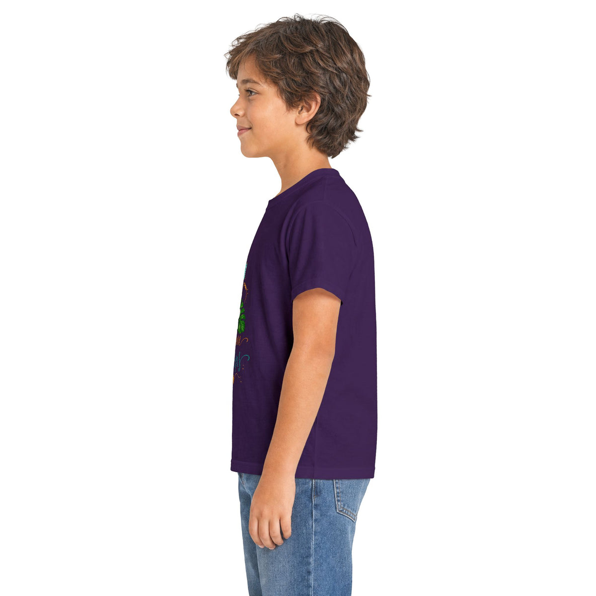 Kids Tee — Sunshine & Jesus Floral Cross Christian Graphic