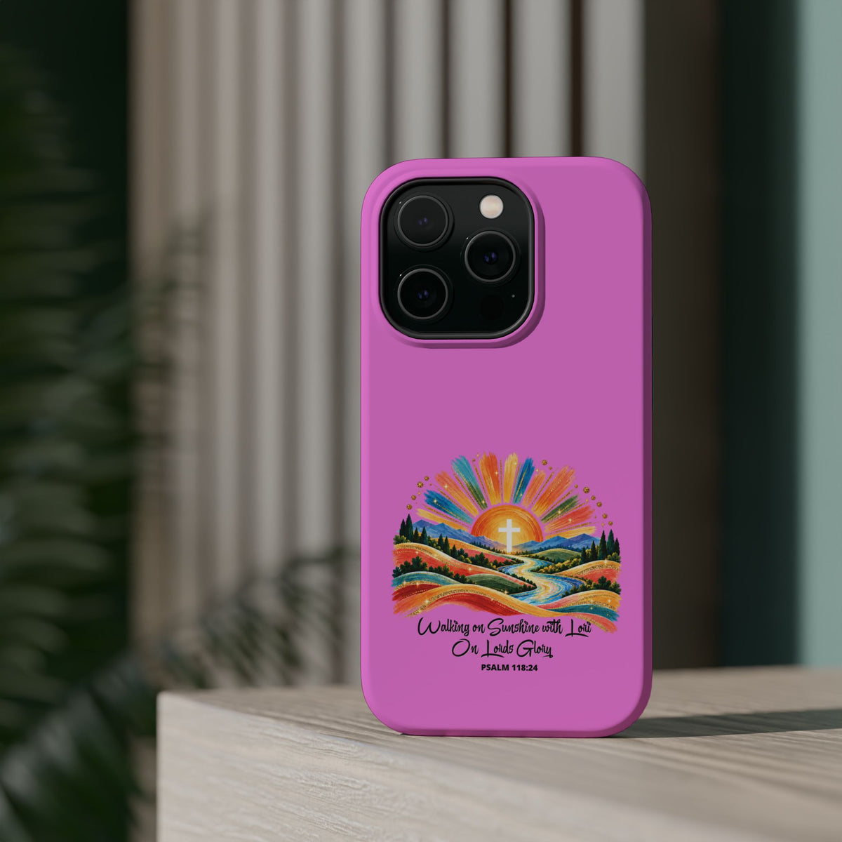 Magnetic Phone Case – “Walking on Sunshine with Lords Glory” Sunrise Design