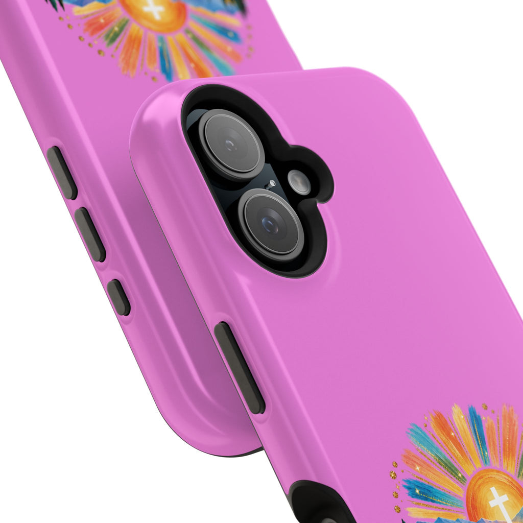 Magnetic Phone Case – “Walking on Sunshine with Lords Glory” Sunrise Design