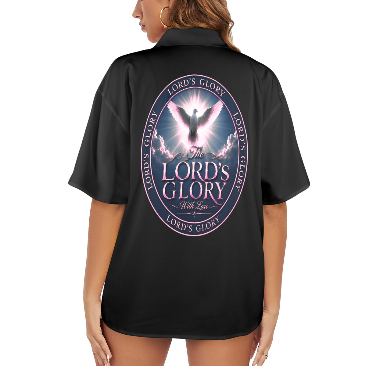Lord Glory with Lori Women's All Over Print Hawaiian Shirt （Made in USA Ships to USA Only）