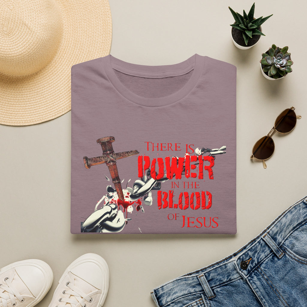 There's Power in the Blood of Jesus T-Shirt — Christian Cross Faith Shirt (Washed by the Blood)