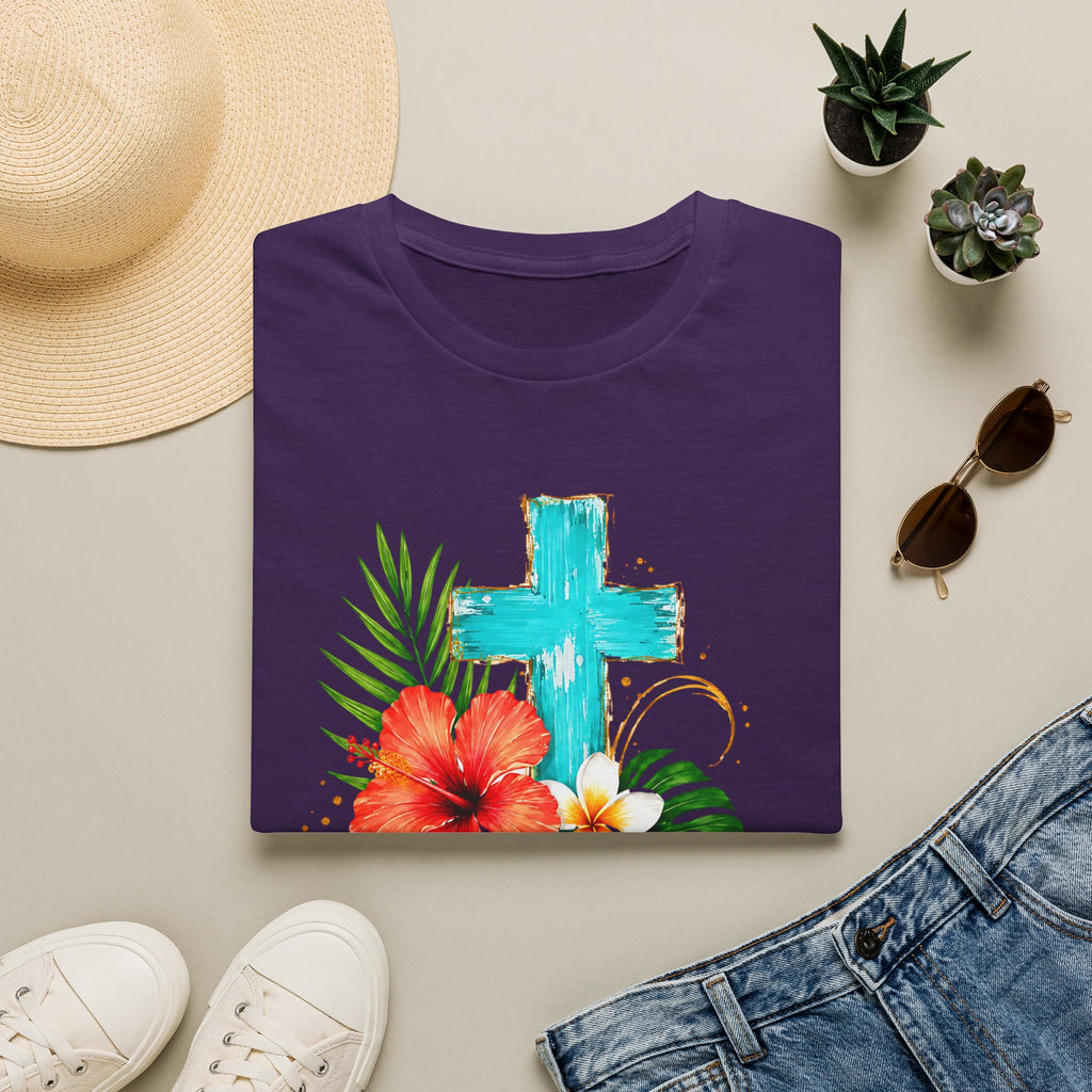 Sunshine & Jesus T-Shirt — Tropical Cross Christian Tee
