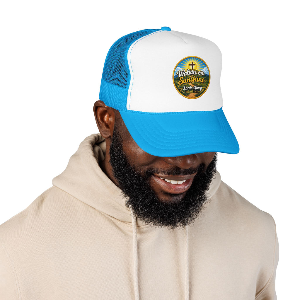 Walkin' on Sunshine Trucker Hat — 'Lord's Glory with Lori' Christian Mesh Cap