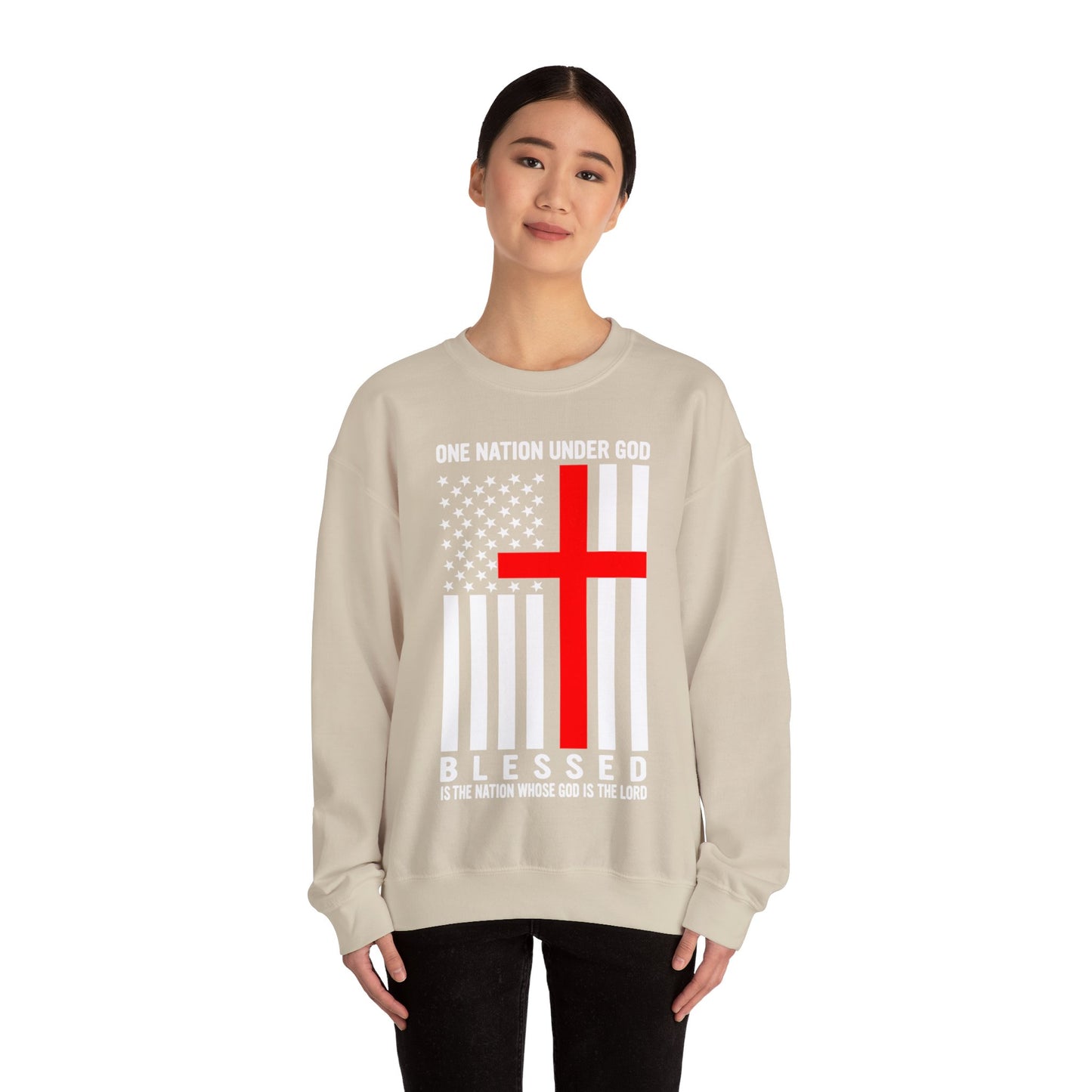 One Nation Under GOD - Unisex Heavy Blend Crewneck Sweatshirt