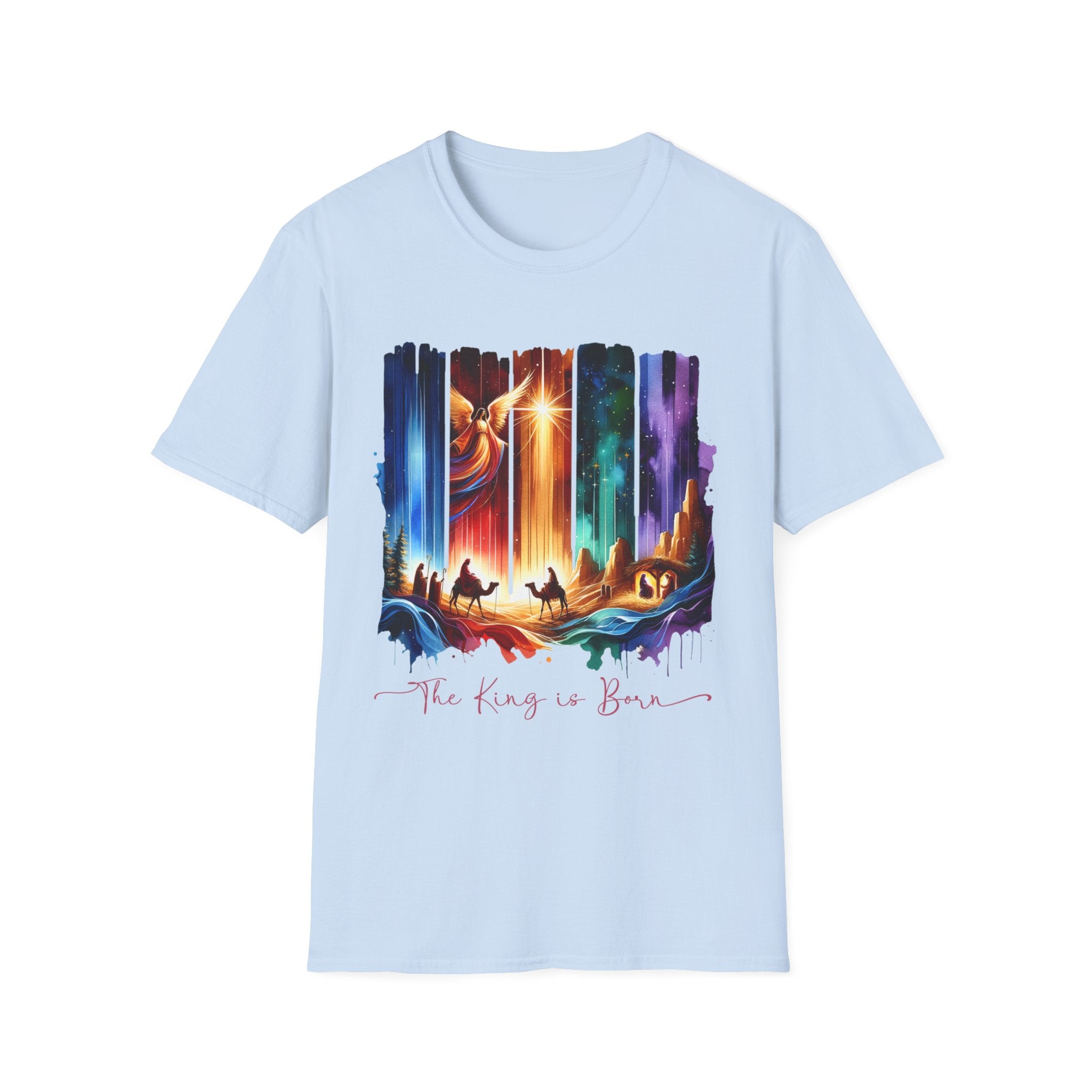 Vibrant Fantasy T-Shirt, Colorful Graphic Tee, Unisex Art Shirt, Great Gift for Fans, Unique Casual Wear, The King is Born Shirt