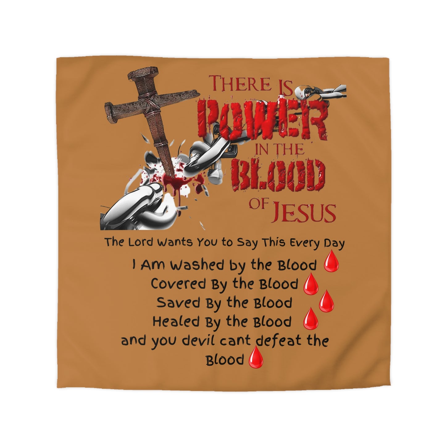 The Power of the Blood of Jesus - Microfiber Duvet Cover