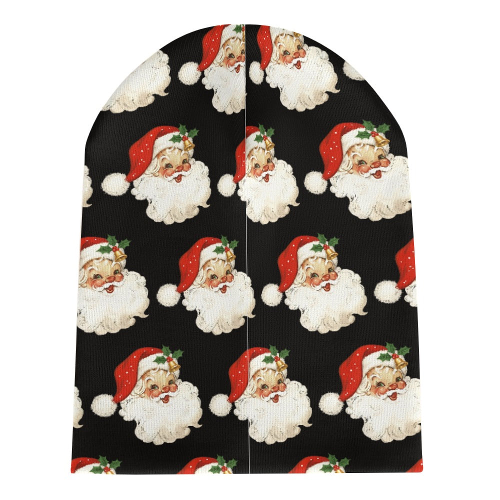 Santa Claus Christmas Full printed knitted hat