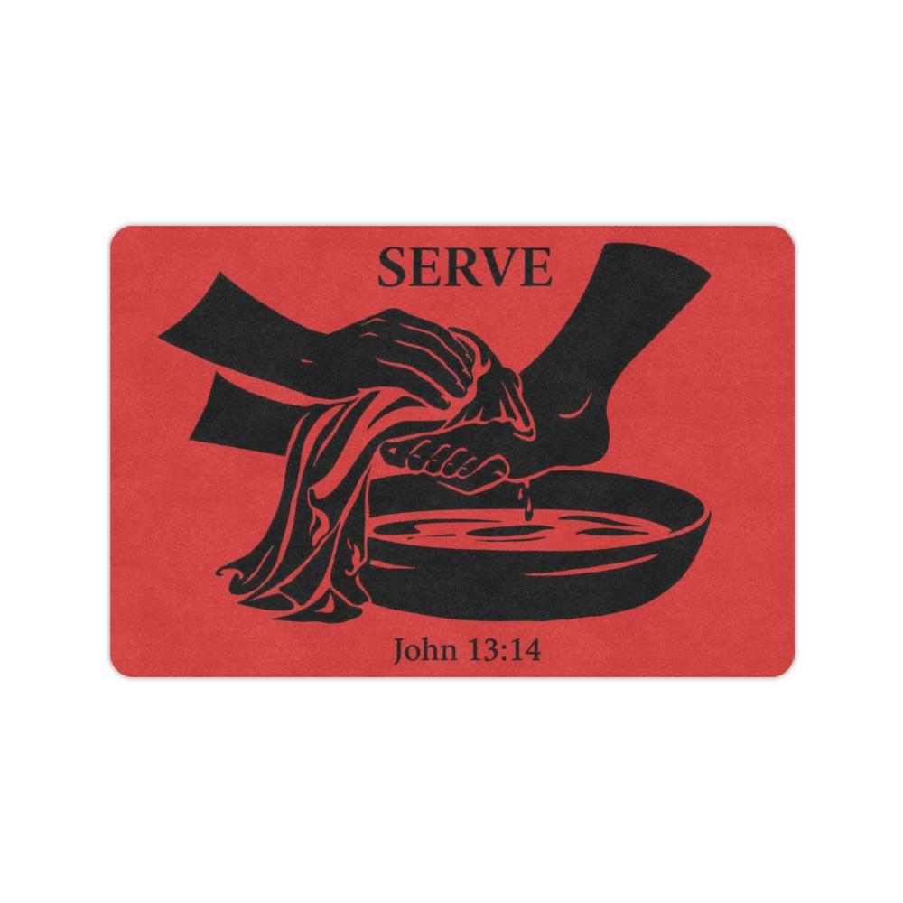 Serve John 13:14 - Doormat 23.6"x15.7"  Made In usa