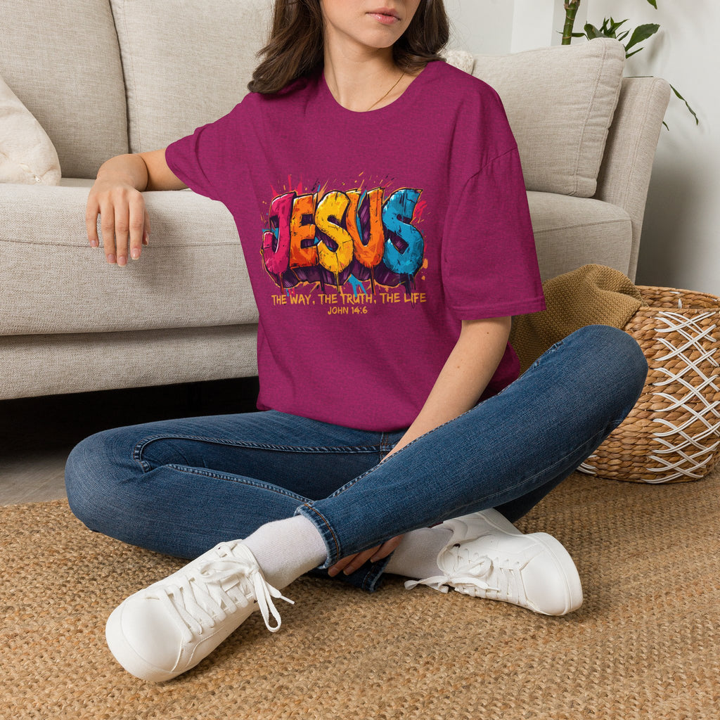 JESUS  Splash T-Shirt | Colorful Street Art Christian Tee