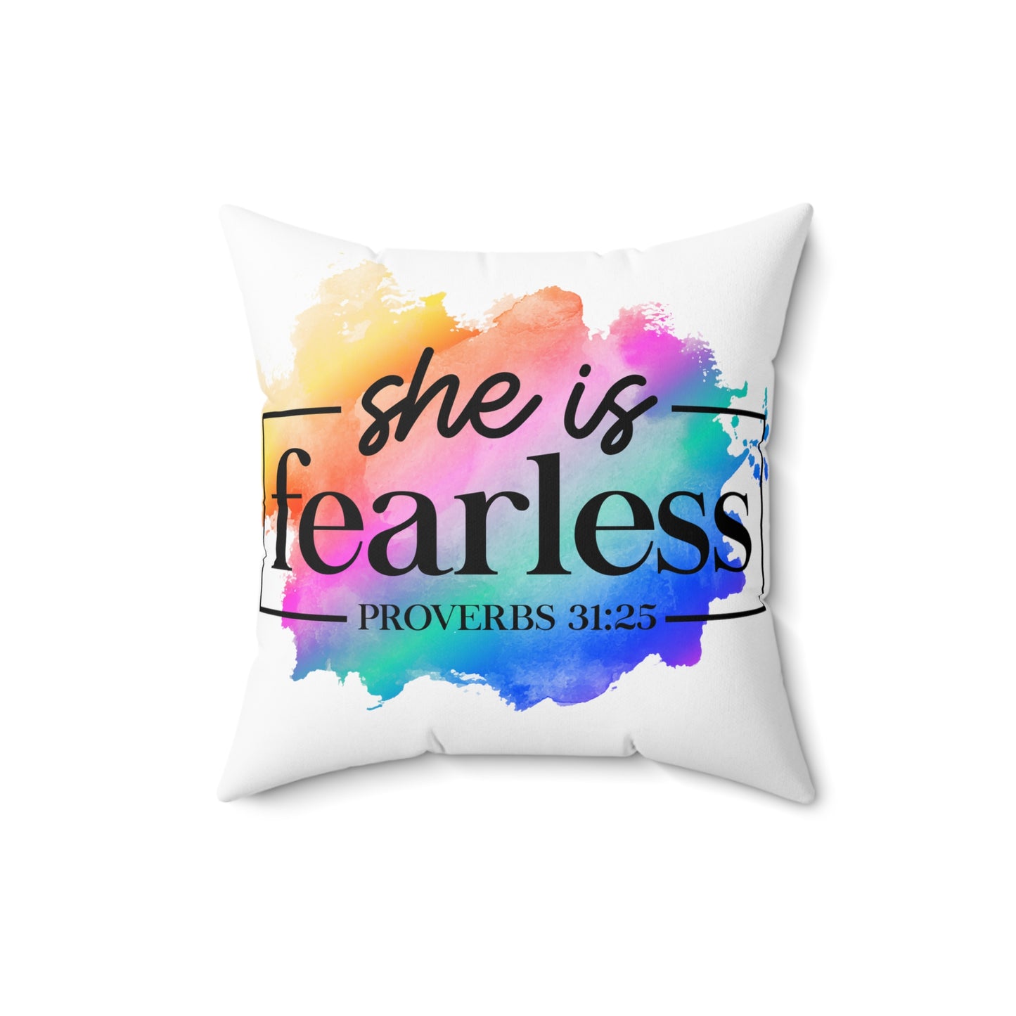 SHE is STRONG FEARLESS  - Spun Polyester Square Pillow