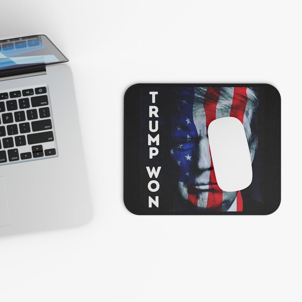 Patriotic Mouse Pad, Trump Won America Red White Blue Desk Mat, Office Decor, Gaming Accessory, Rectangle Mousepad