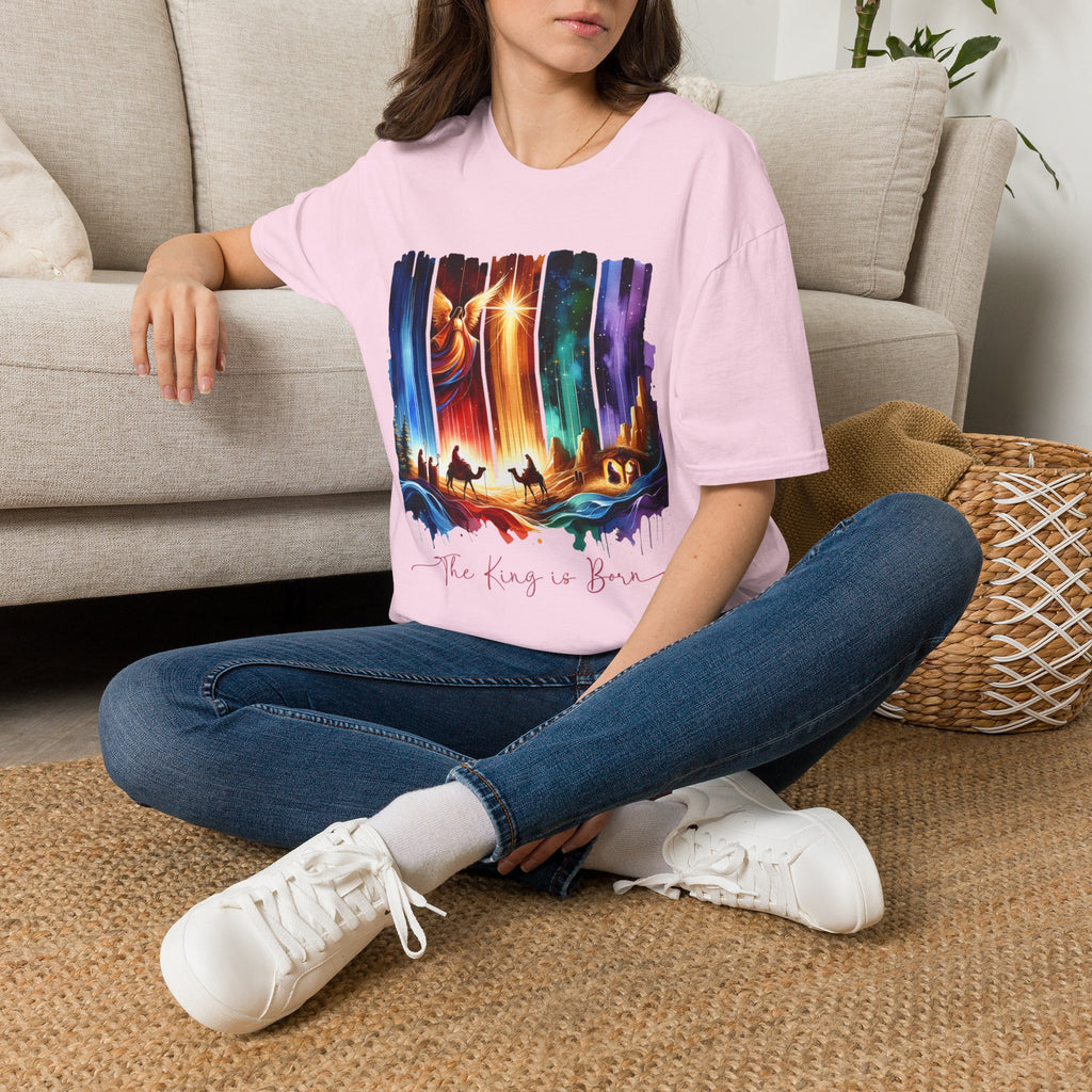 Vibrant Fantasy T-Shirt, Colorful Graphic Tee, Unisex Art Shirt, Great Gift for Fans, Unique Casual Wear, The King is Born Shirt