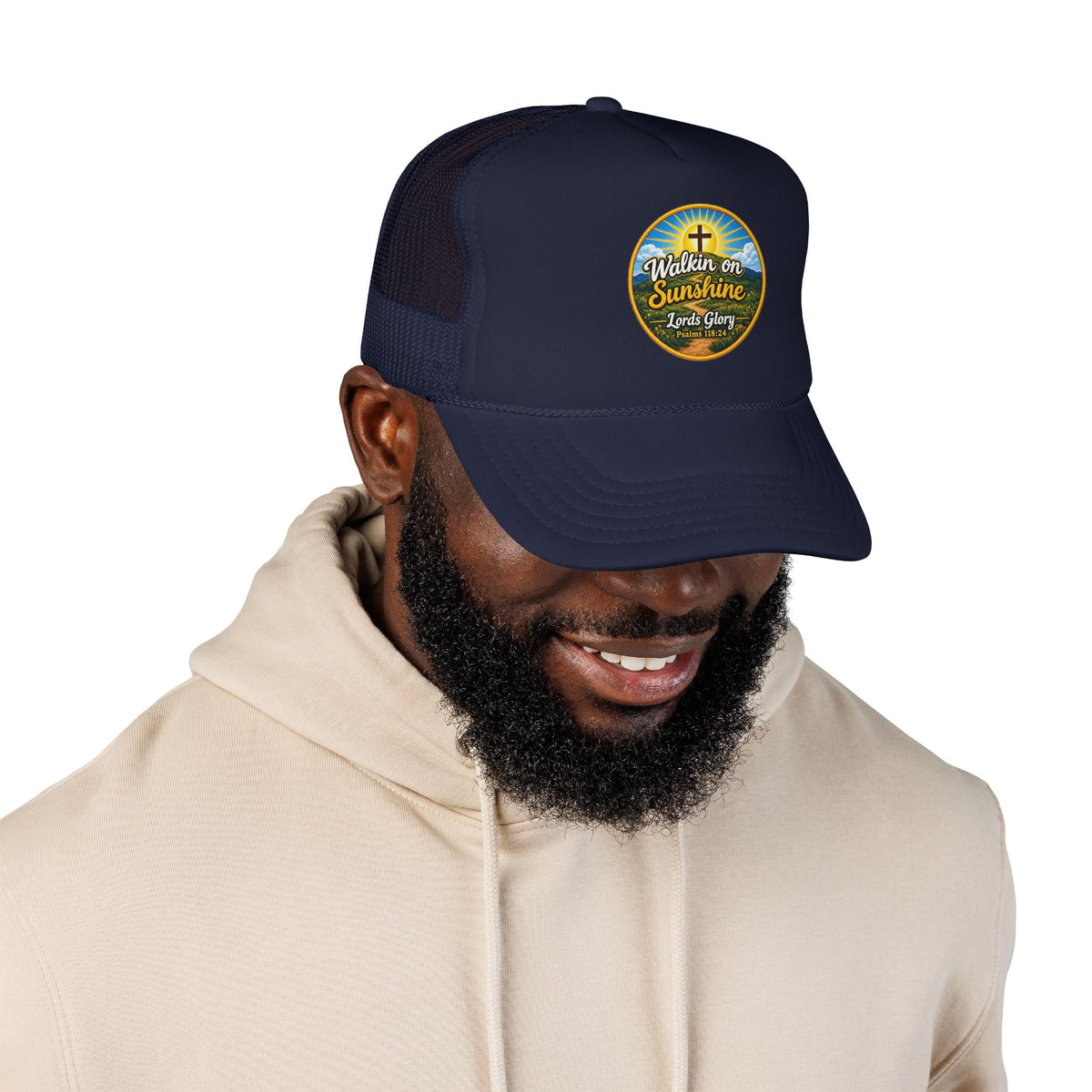 Walkin' on Sunshine Trucker Hat — 'Lord's Glory with Lori' Christian Mesh Cap