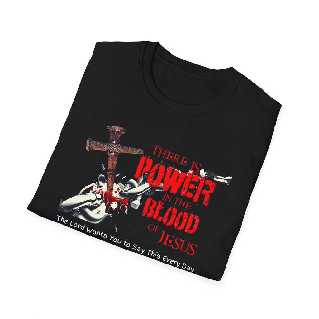There's Power in the Blood of Jesus T-Shirt — Christian Cross Faith Shirt (Washed by the Blood)
