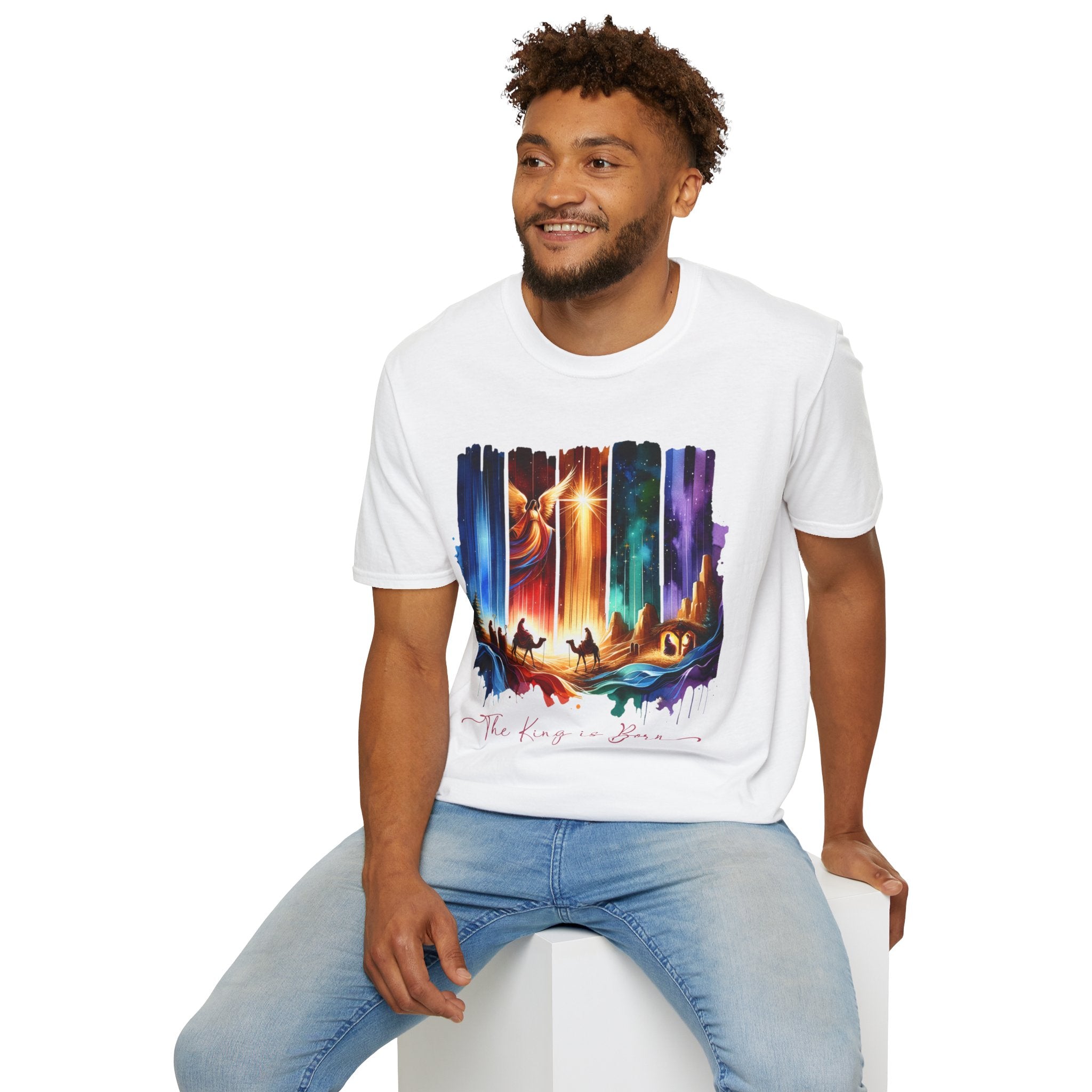 Vibrant Fantasy T-Shirt, Colorful Graphic Tee, Unisex Art Shirt, Great Gift for Fans, Unique Casual Wear, The King is Born Shirt