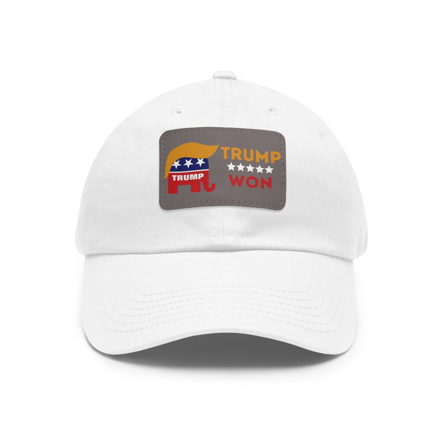 Trump Won Mom and Dad Hat with Leather Patch (Rectangle)