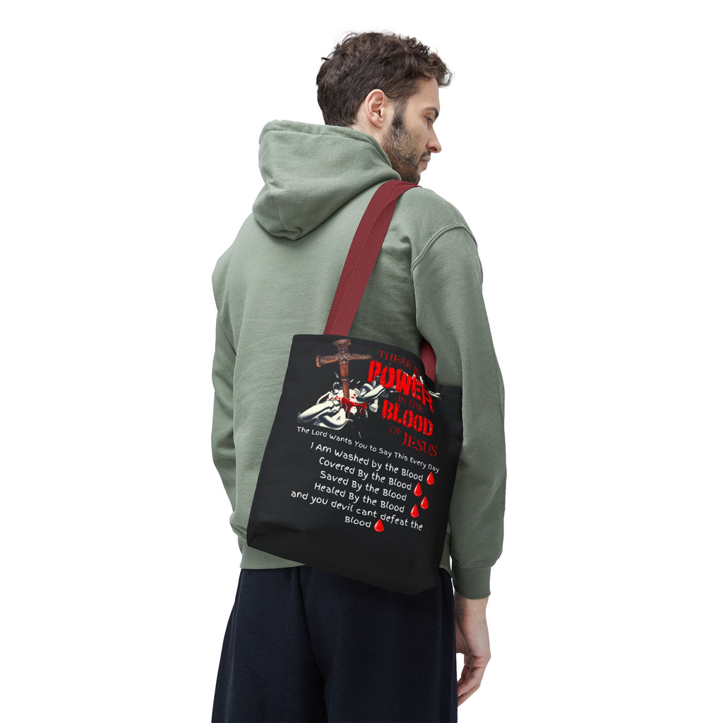Tote — "The Power of the Blood of Jesus" Inspirational Christian Tote Bag