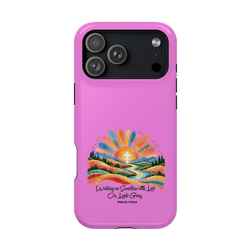 Magnetic Phone Case – “Walking on Sunshine with Lords Glory” Sunrise Design