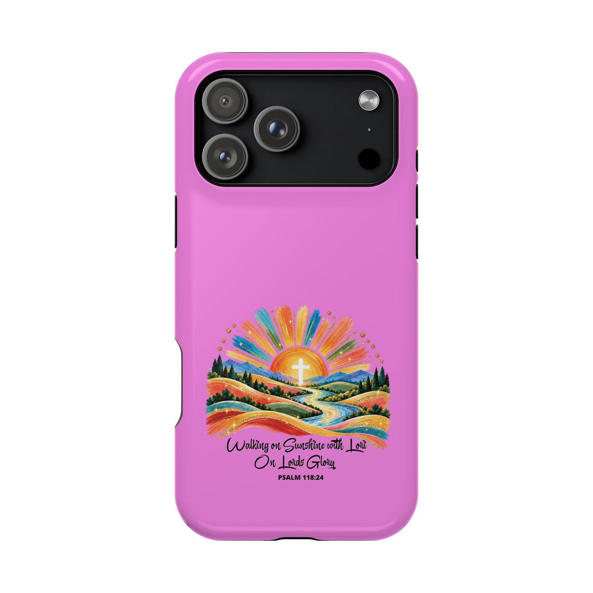 Magnetic Phone Case – “Walking on Sunshine with Lords Glory” Sunrise Design