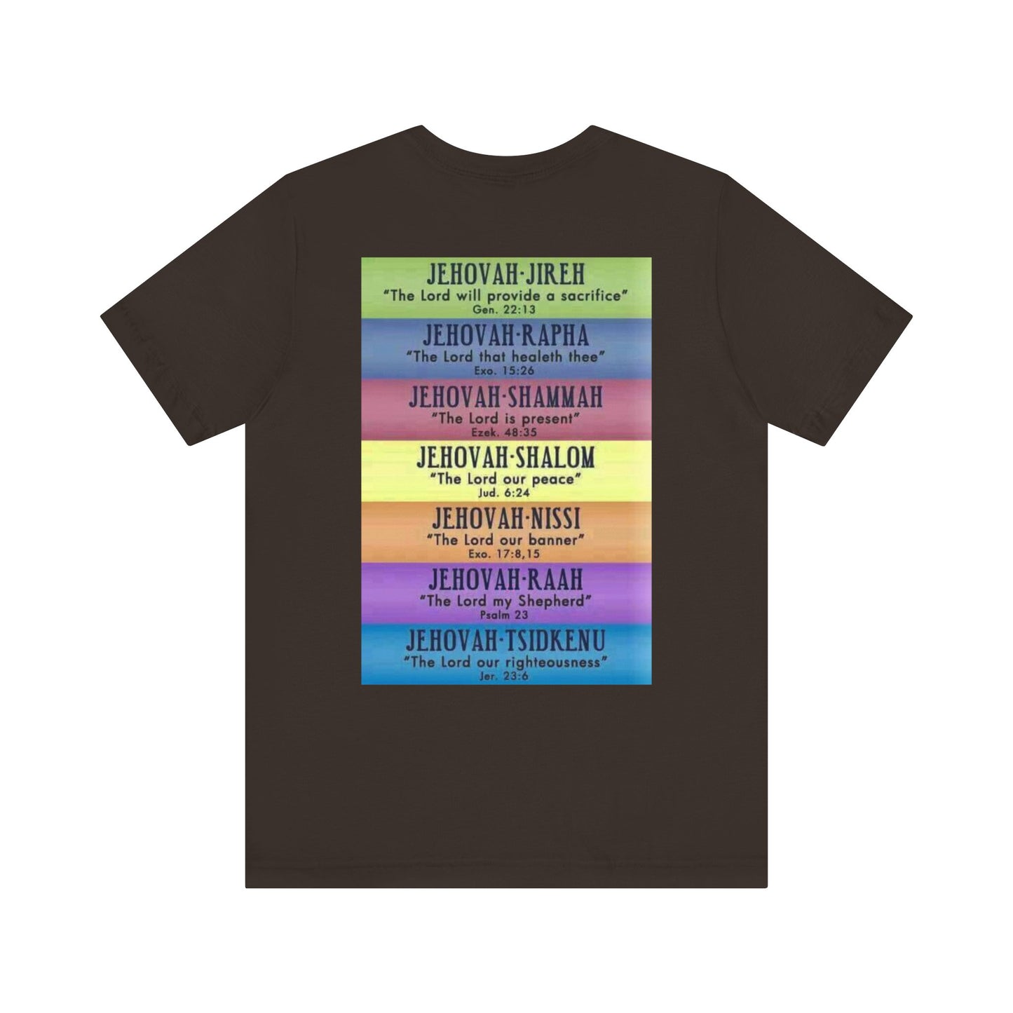 JEHOVAH's  names - Many Colors Unisex Jersey Short Sleeve Tee