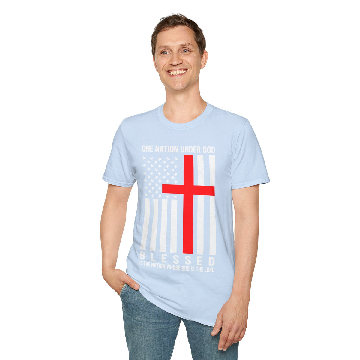 One Nation Under GOD - Mens Womans Softstyle T-Shirt