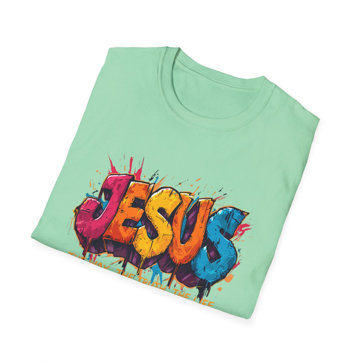 JESUS  Splash T-Shirt | Colorful Street Art Christian Tee