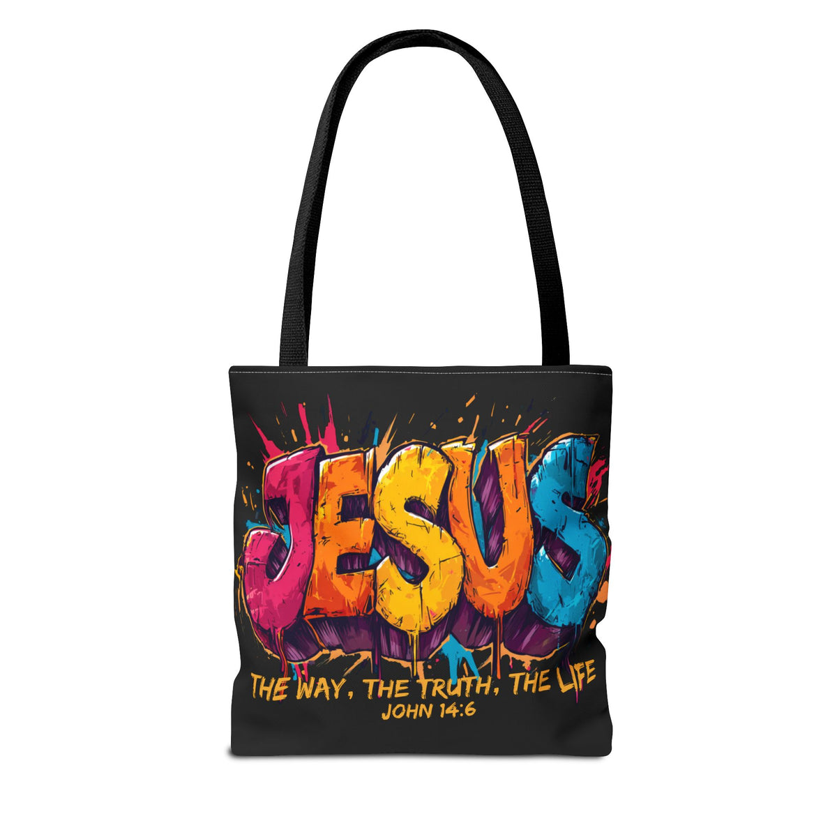 Jesus Graffiti Tote Bag | The Way The Truth The Life John 14:6