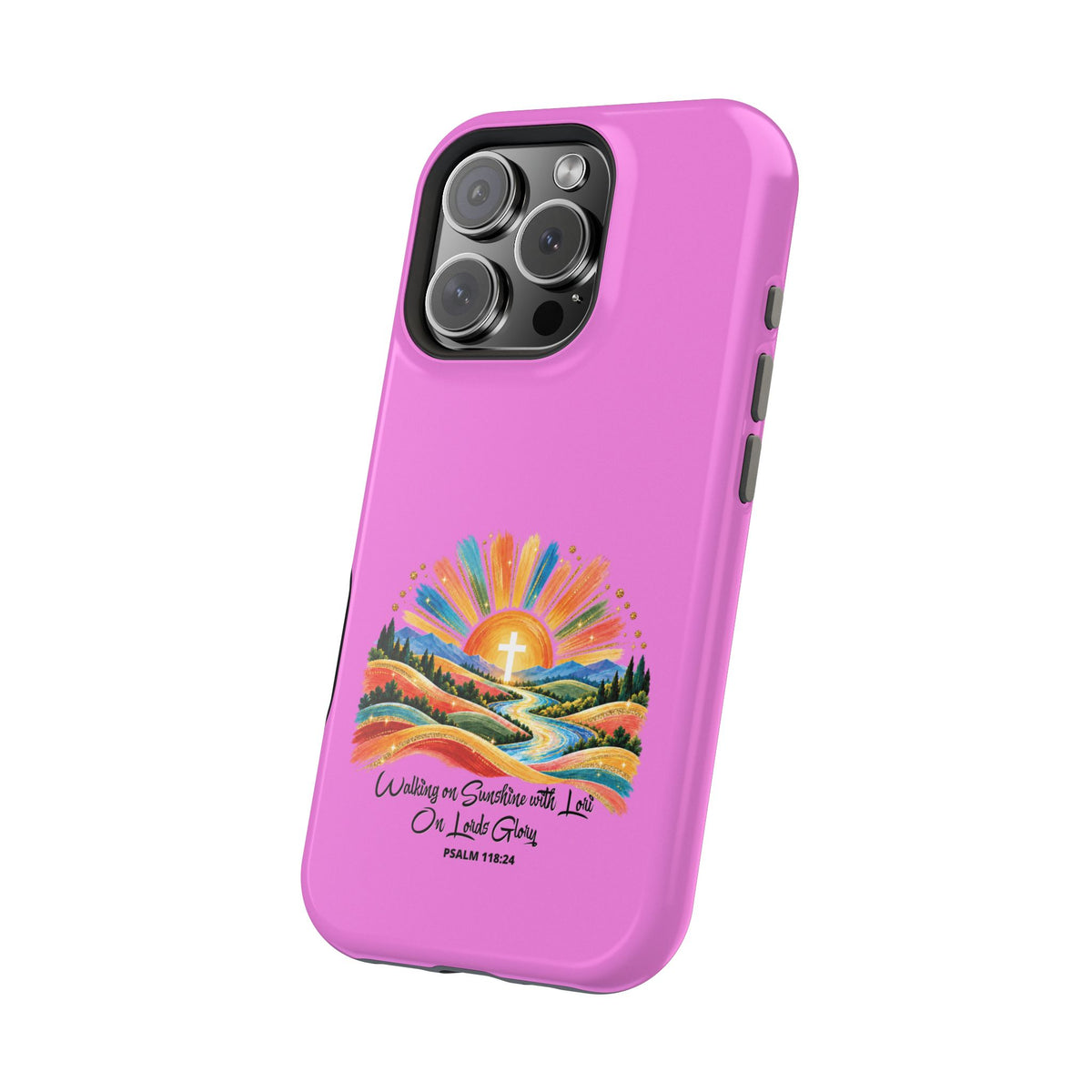 Magnetic Phone Case – “Walking on Sunshine with Lords Glory” Sunrise Design