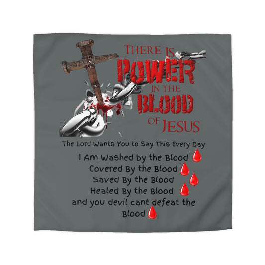 The Power of the Blood of Jesus - Microfiber Duvet Cover