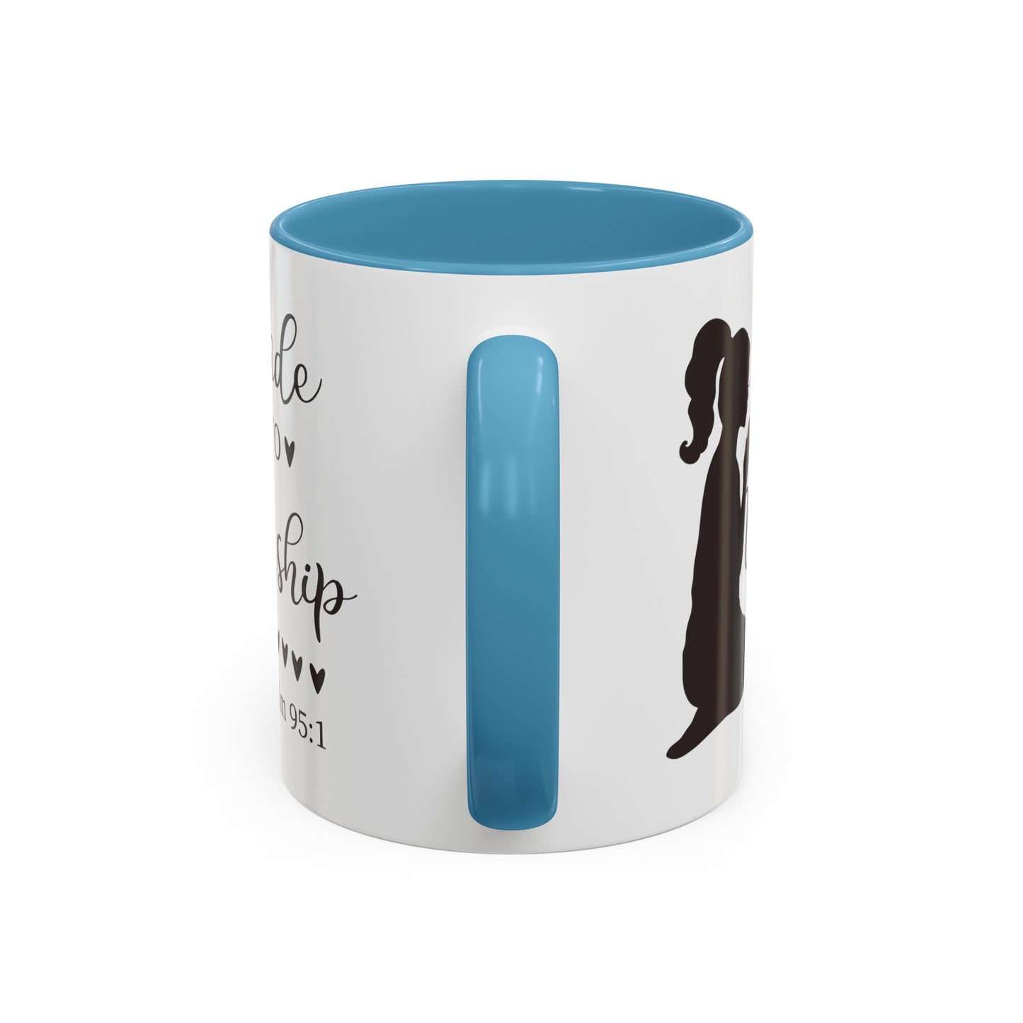 MADE TO WORSHIP - Psalm 95:1 5 Colors Accent Coffee Mug, 11oz