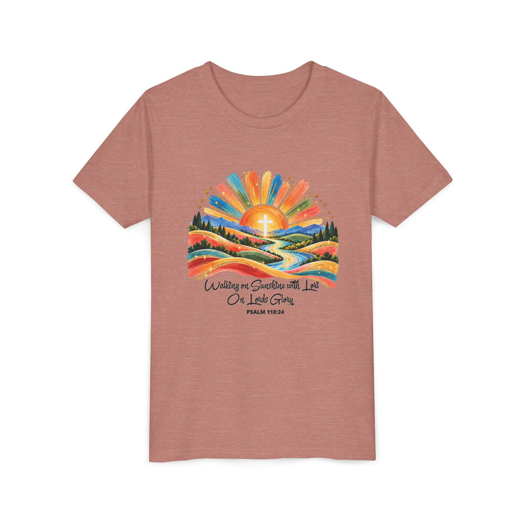 Youth Short Sleeve Tee – Walking On Sunshine with Lords Glory Design