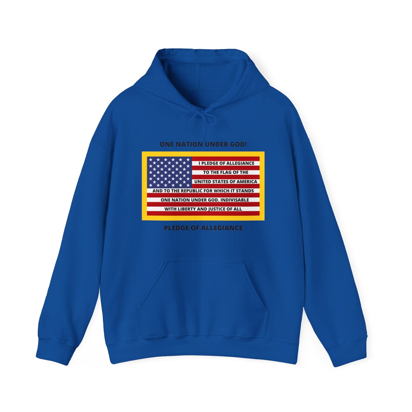 Pledge of Allegiance One Nation Under GOD! Unisex Heavy Blend Hooded Sweatshirt