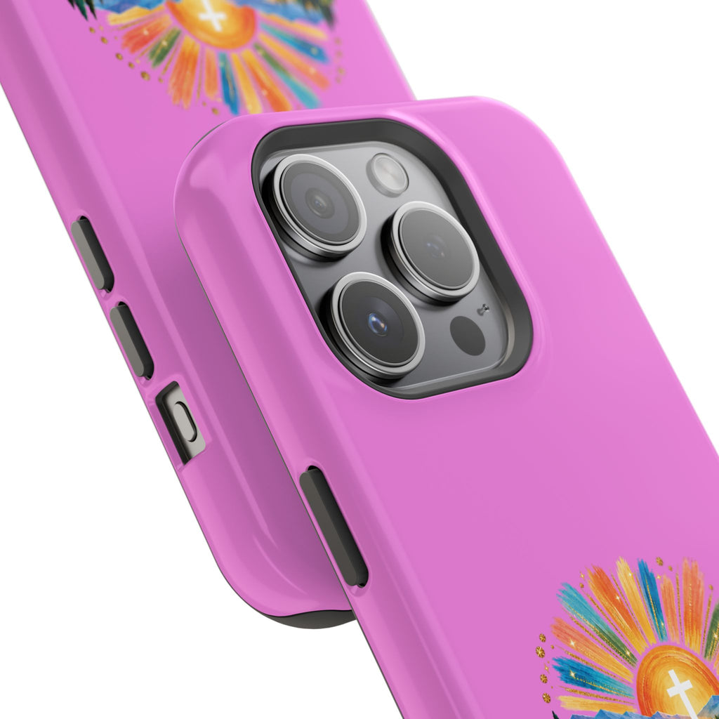 Magnetic Phone Case – “Walking on Sunshine with Lords Glory” Sunrise Design