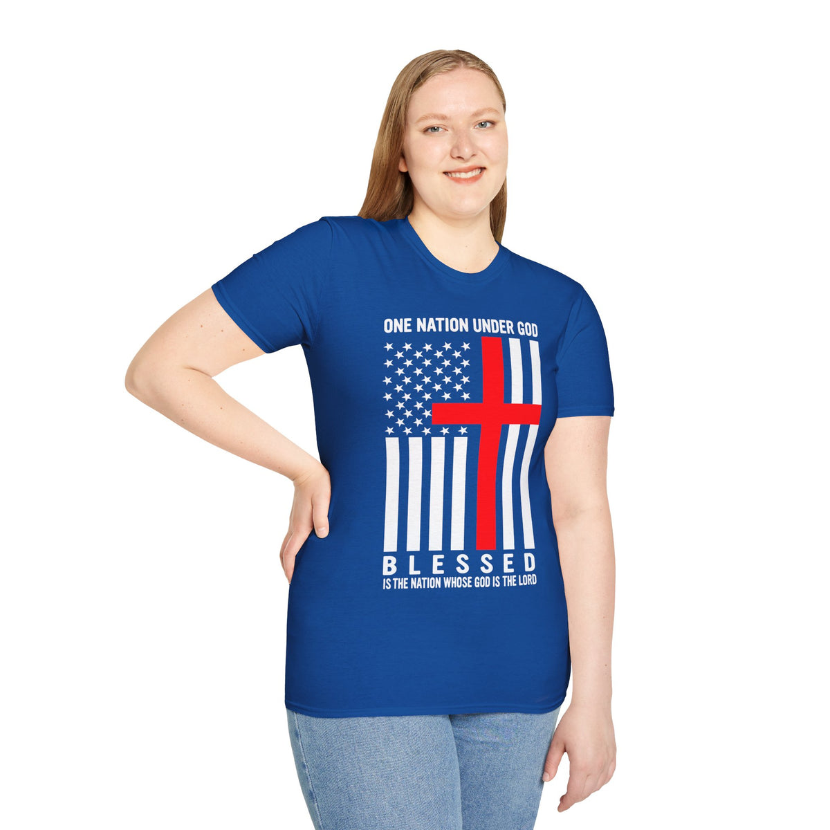 One Nation Under GOD - Mens Womans Softstyle T-Shirt