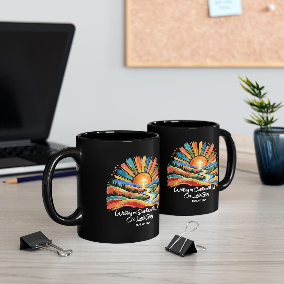 Walking On Sunshine with Lori on Lords Glory -  Black Mug 11oz/15oz