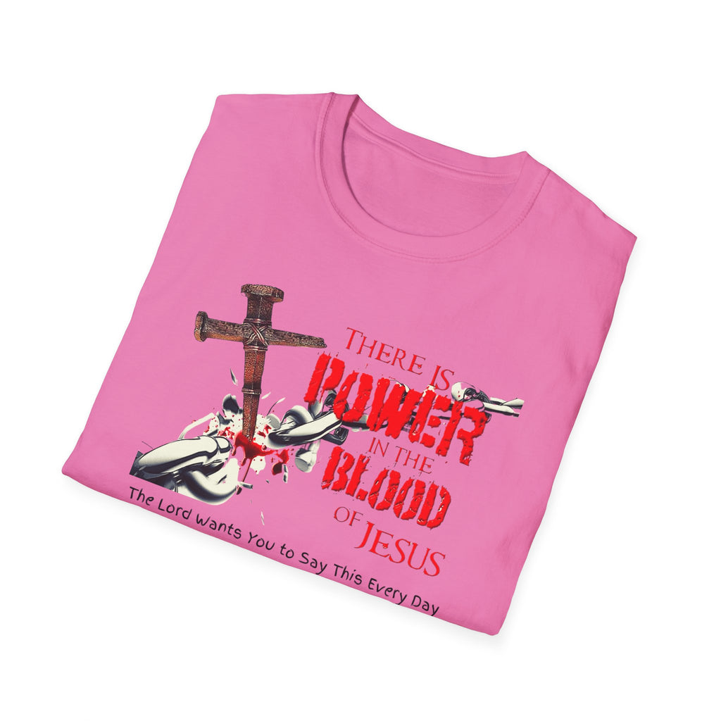 Jesus Blood Cross T-Shirt — "There Is Power In The Blood of Jesus" Christian Tee