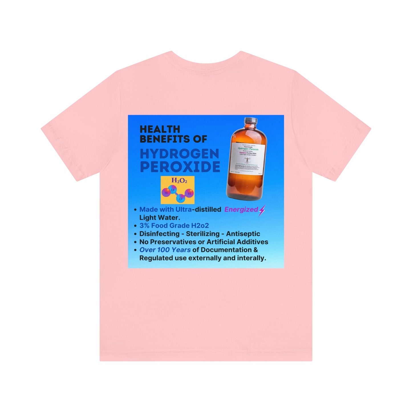 Hydrogen Peroxide Food Grade MySilverSolutions.com - Unisex Jersey Short Sleeve Tee