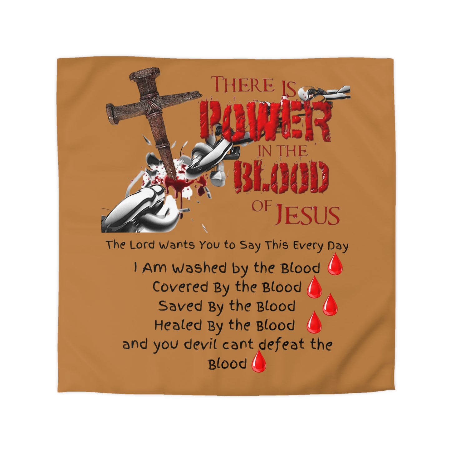 The Power of the Blood of Jesus - Microfiber Duvet Cover