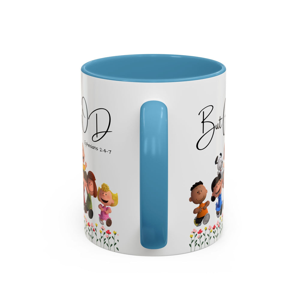 But God Scripture Coffee Mug — Genesis 50:20 Inspirational Heart Accent Mug (11/15oz)