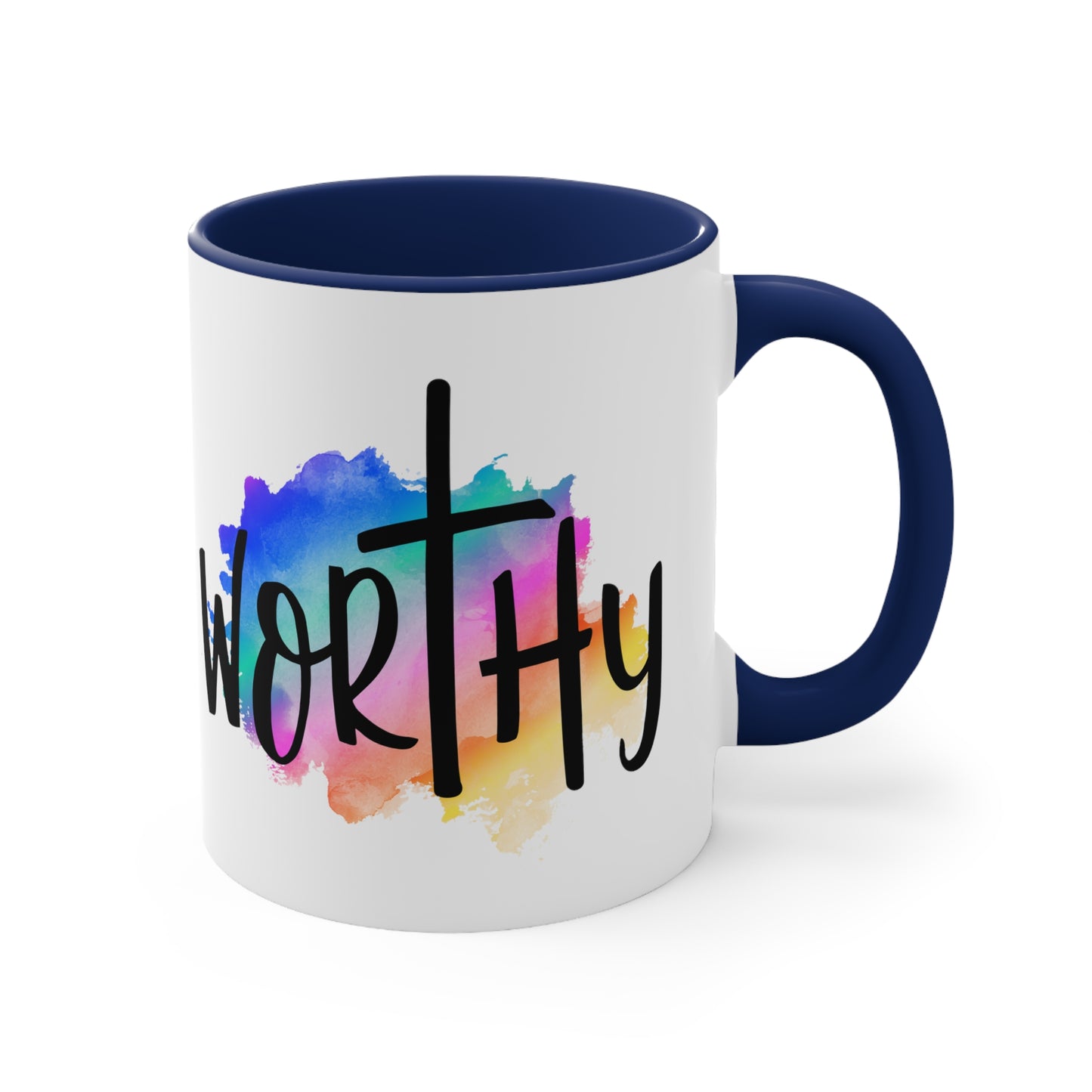 WORTHY - 5 Colors Accent Coffee Mug, 11oz