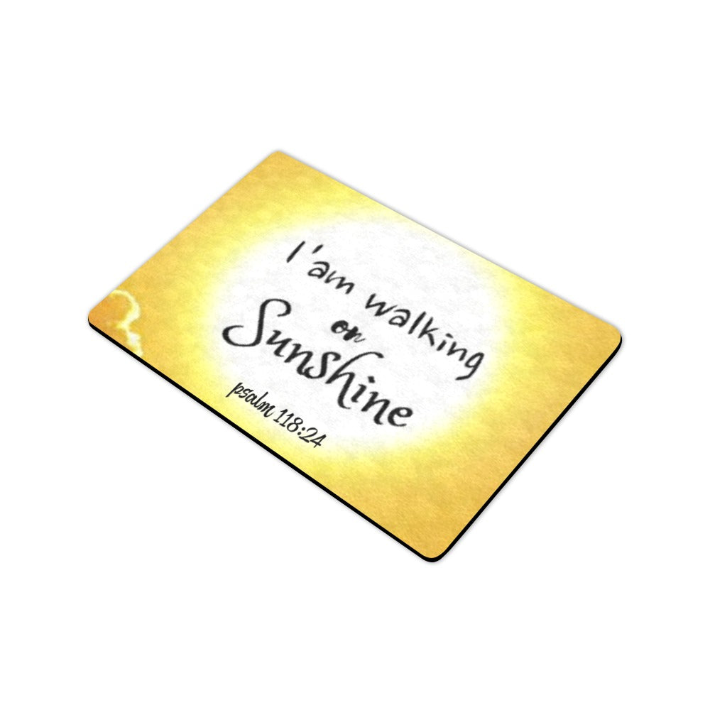 Walking On Sunshine Doormat 23.6"x15.7"  Made In QUEEN