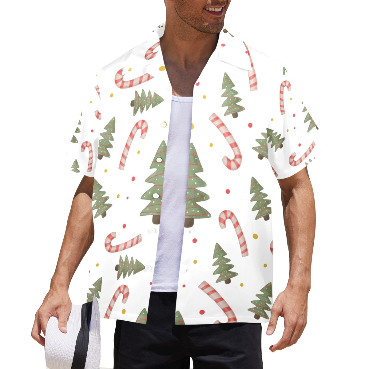 Men's All Over Print Christmas Shirt Made In USA Ships to USA Only