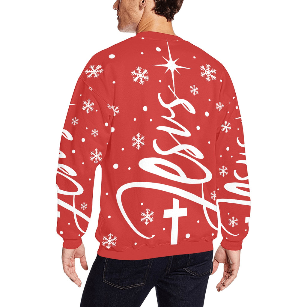 Christmas Jesus Men's crew neck sweatshirt Made in USA