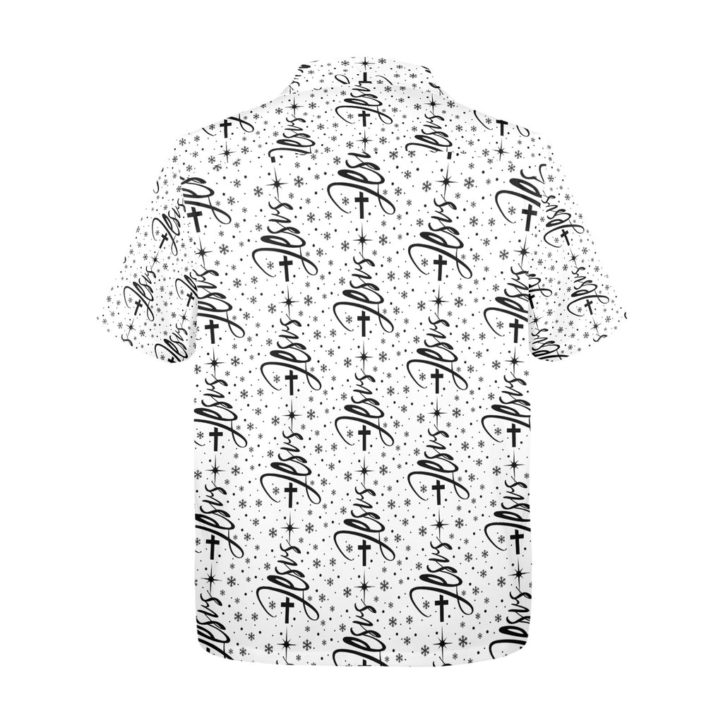 Men's All Over Print Jesus Christmas Dress Shirt Made In USA