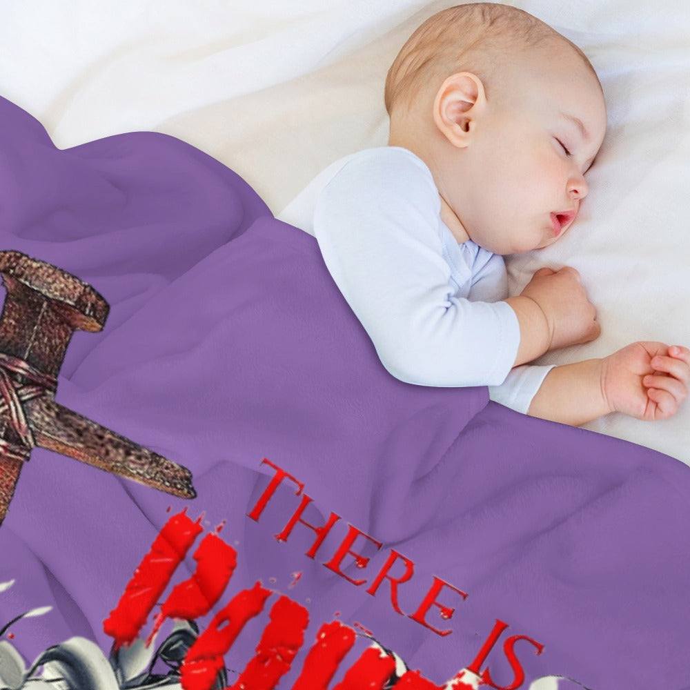 There's Power in the Blood of Jesus Custom super soft blanket Made in USA