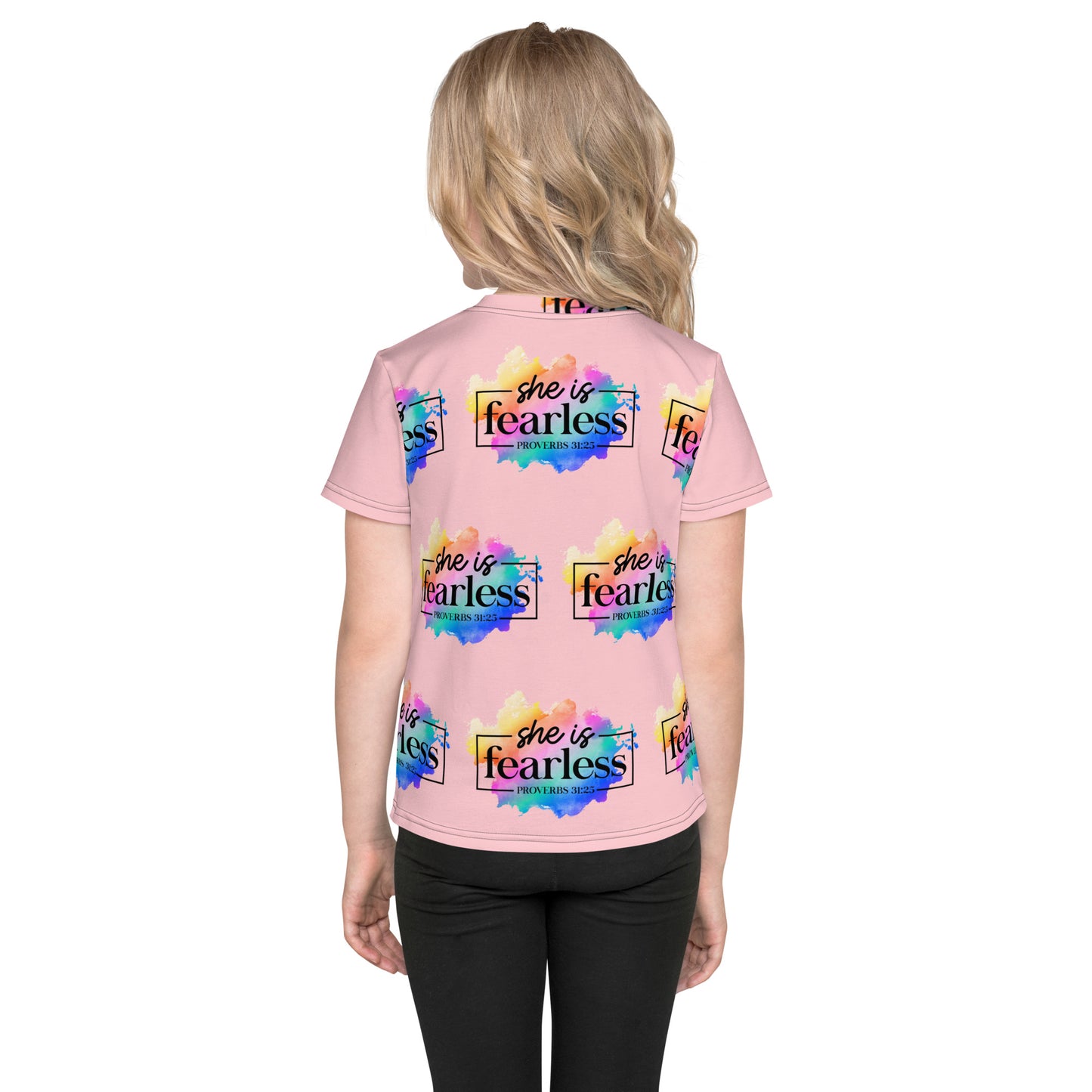 She Is Fearless - Kids crew neck t-shirt