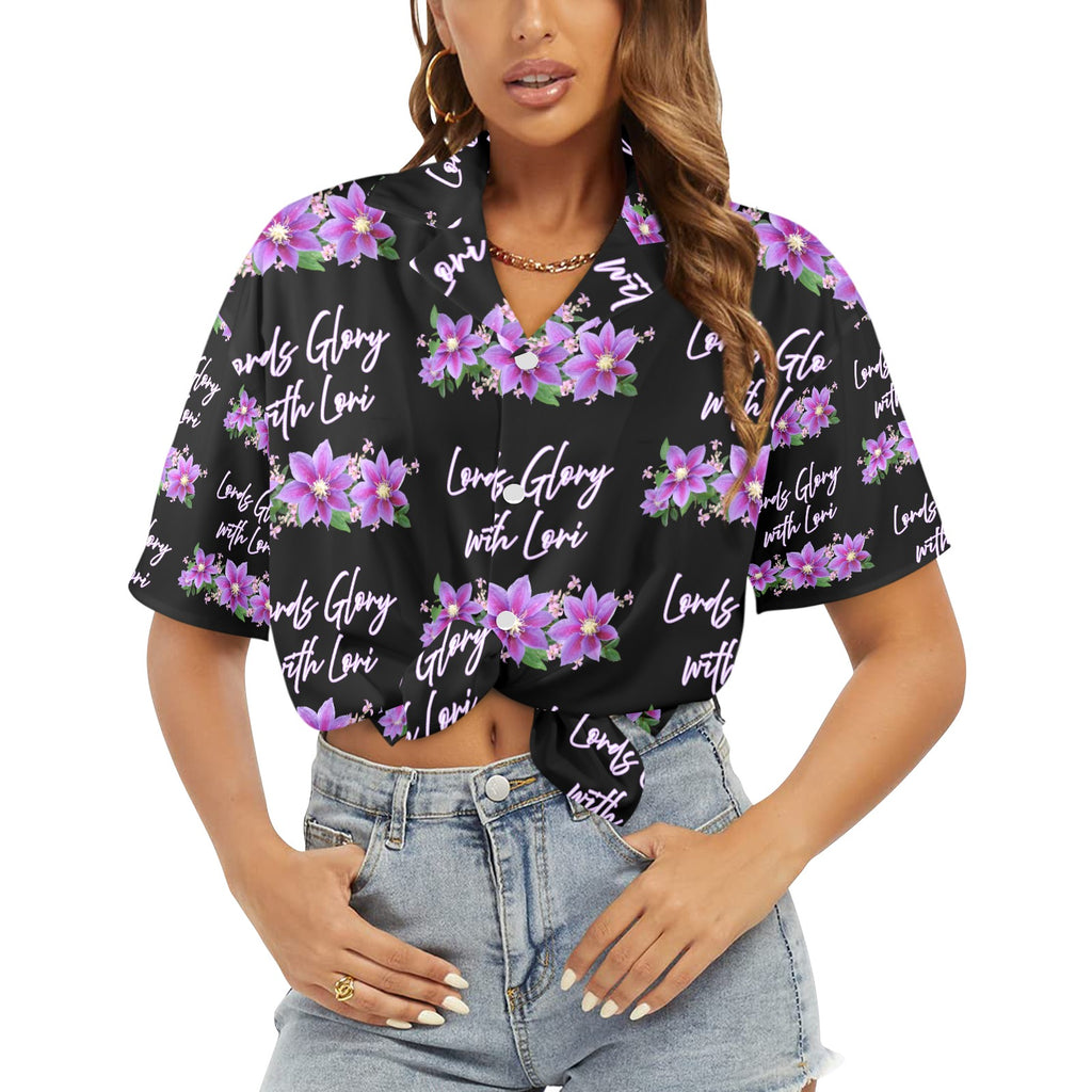 Lords Glory with Lori Women's All Over Print Hawaiian Shirt （Made in USA Ships to USA Only）