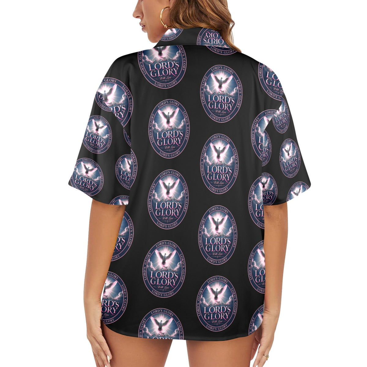 Lords Glory with Lori Women's All Over Print Hawaiian Shirt （Made in USA Ships to USA Only）